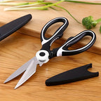 Multifunctional Kitchen Scissors – Stainless Steel Meat & Fish Cutter