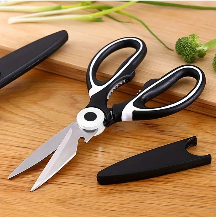 Multifunctional Kitchen Scissors – Stainless Steel Meat & Fish Cutter