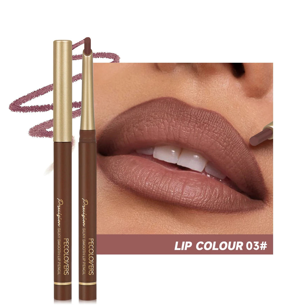 Matte 6-Color Lip Liner Pencil Set – Nude Brown Lip Contour