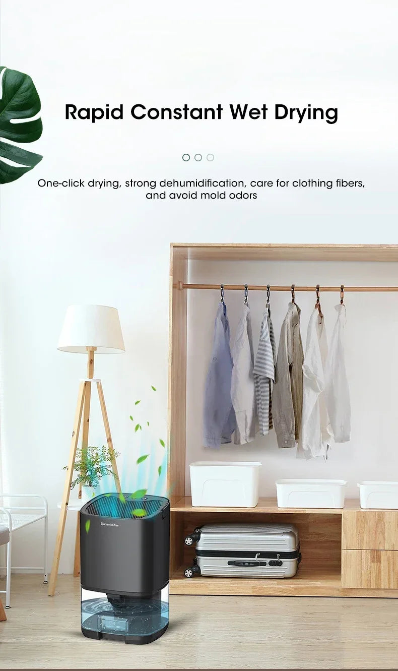 Mini Smart Dehumidifier – Silent Moisture Absorption for Home