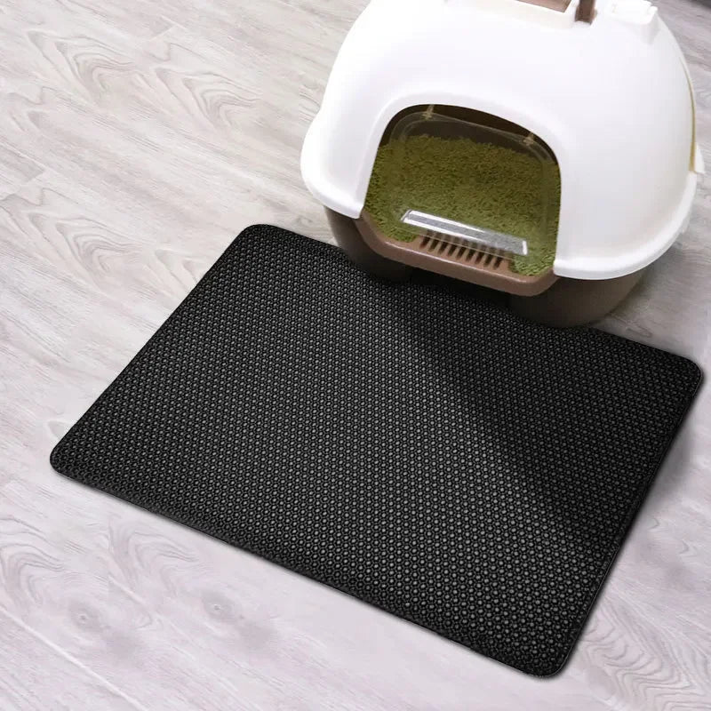 Double Layer Waterproof Cat Litter Mat – Non-Slip & Washable