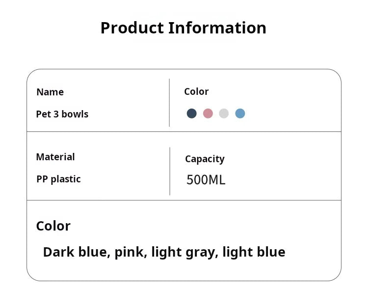 3-in-1 Tilted Pet Bowl Set – Gravity Water Feeder & Food Bowl