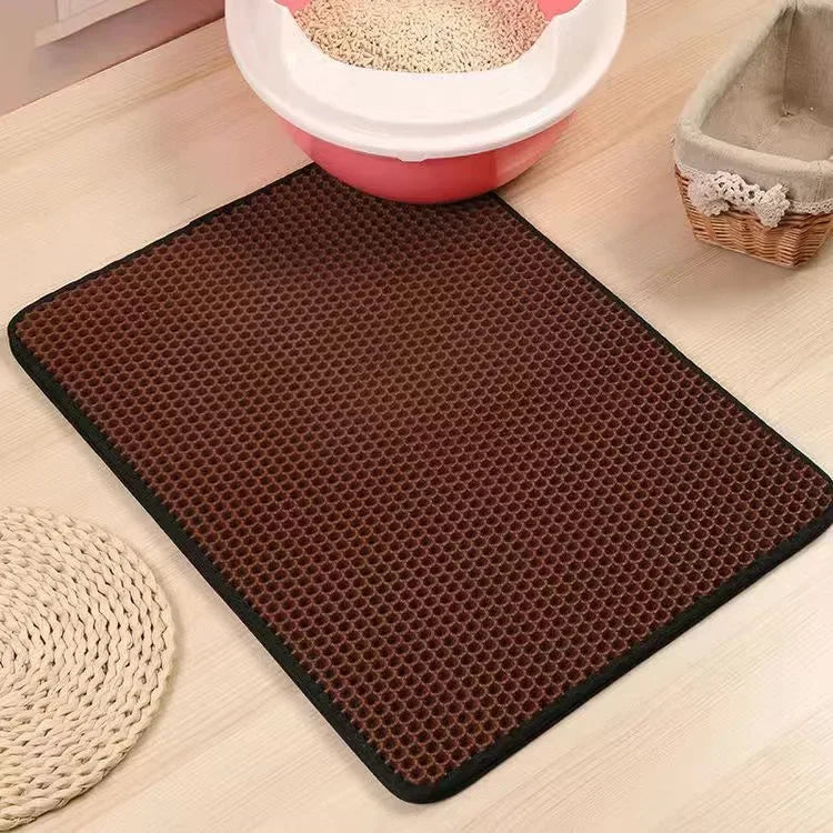 Double Layer Waterproof Cat Litter Mat – Non-Slip & Washable