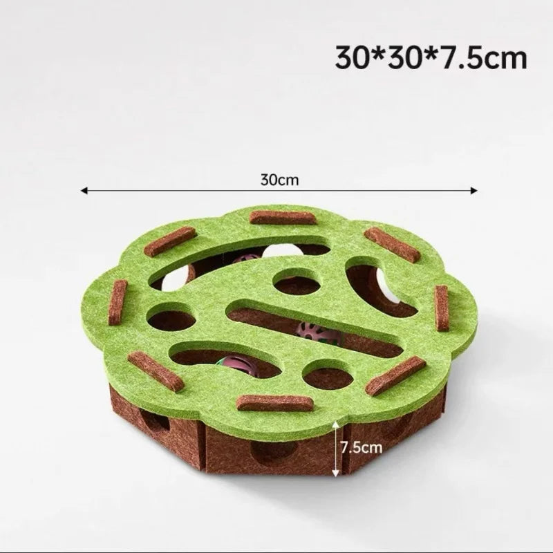 Interactive Cat Maze Puzzle Toy – Bell Ball Dig Hole Box