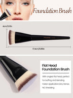 MAANGE 3pcs Makeup Brush Set – Soft Bristle Foundation Brushes with Box