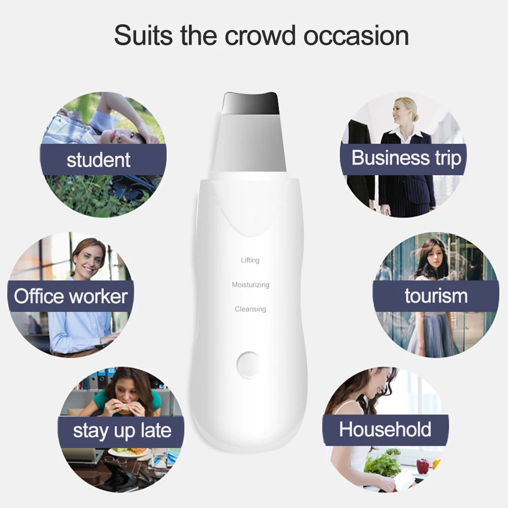 Vibration Face Skin Scrubber – Blackhead Remover & Deep Clean Tool