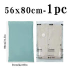 No-Pump Vacuum Storage Bags – Large Reusable Compression Bags