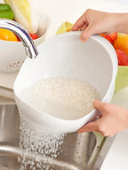 Multifunctional Rice Wash Basket – Kitchen Strainer & Washing Basin