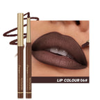 Matte 6-Color Lip Liner Pencil Set – Nude Brown Lip Contour