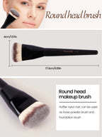 MAANGE 3pcs Makeup Brush Set – Soft Bristle Foundation Brushes with Box