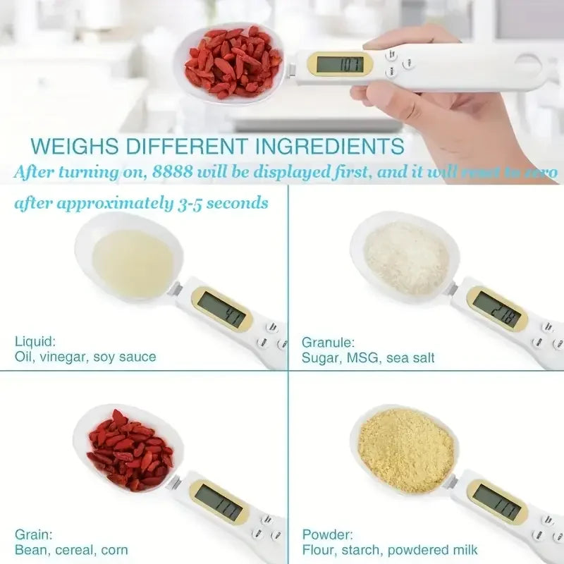 Mini Spoon Digital Kitchen Scale – 0.1–500g Precision