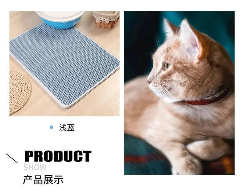 Double Layer Waterproof Cat Litter Mat – Non-Slip & Washable