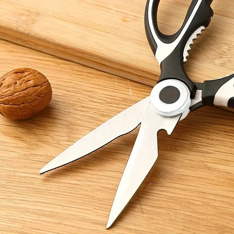 Multifunctional Kitchen Scissors – Stainless Steel Meat & Fish Cutter
