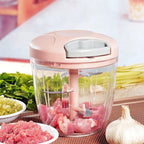 500/900ML Manual Meat Mincer & Garlic Chopper – Rotate Press Crusher