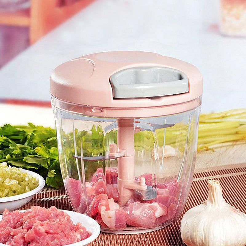 500/900ML Manual Meat Mincer & Garlic Chopper – Rotate Press Crusher