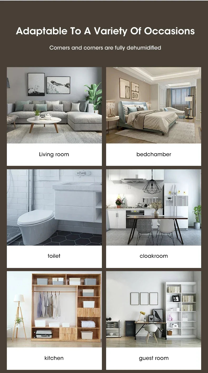 Mini Smart Dehumidifier – Silent Moisture Absorption for Home