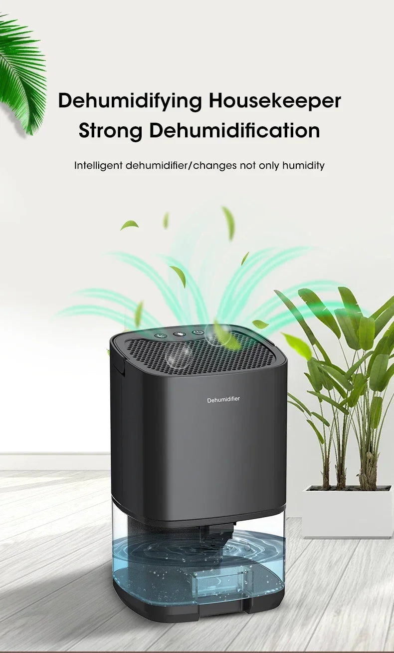 Mini Smart Dehumidifier – Silent Moisture Absorption for Home