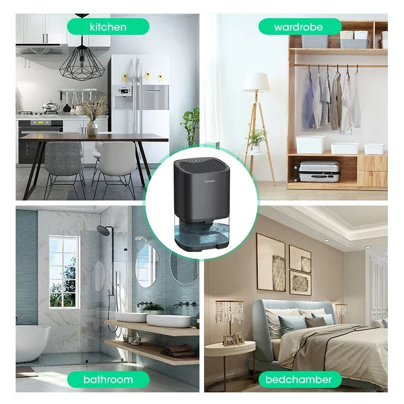 Mini Smart Dehumidifier – Silent Moisture Absorption for Home
