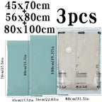 No-Pump Vacuum Storage Bags – Large Reusable Compression Bags