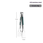 Non-Slip Stainless Steel Food Tongs – Kitchen & BBQ Clip