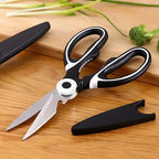 Multifunctional Kitchen Scissors – Stainless Steel Meat & Fish Cutter