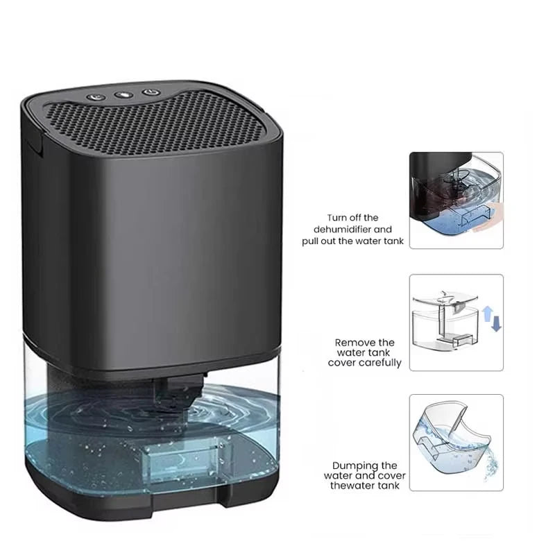 Mini Smart Dehumidifier – Silent Moisture Absorption for Home