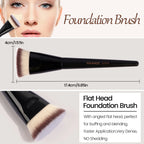 MAANGE 3pcs Makeup Brush Set – Soft Bristle Foundation Brushes with Box