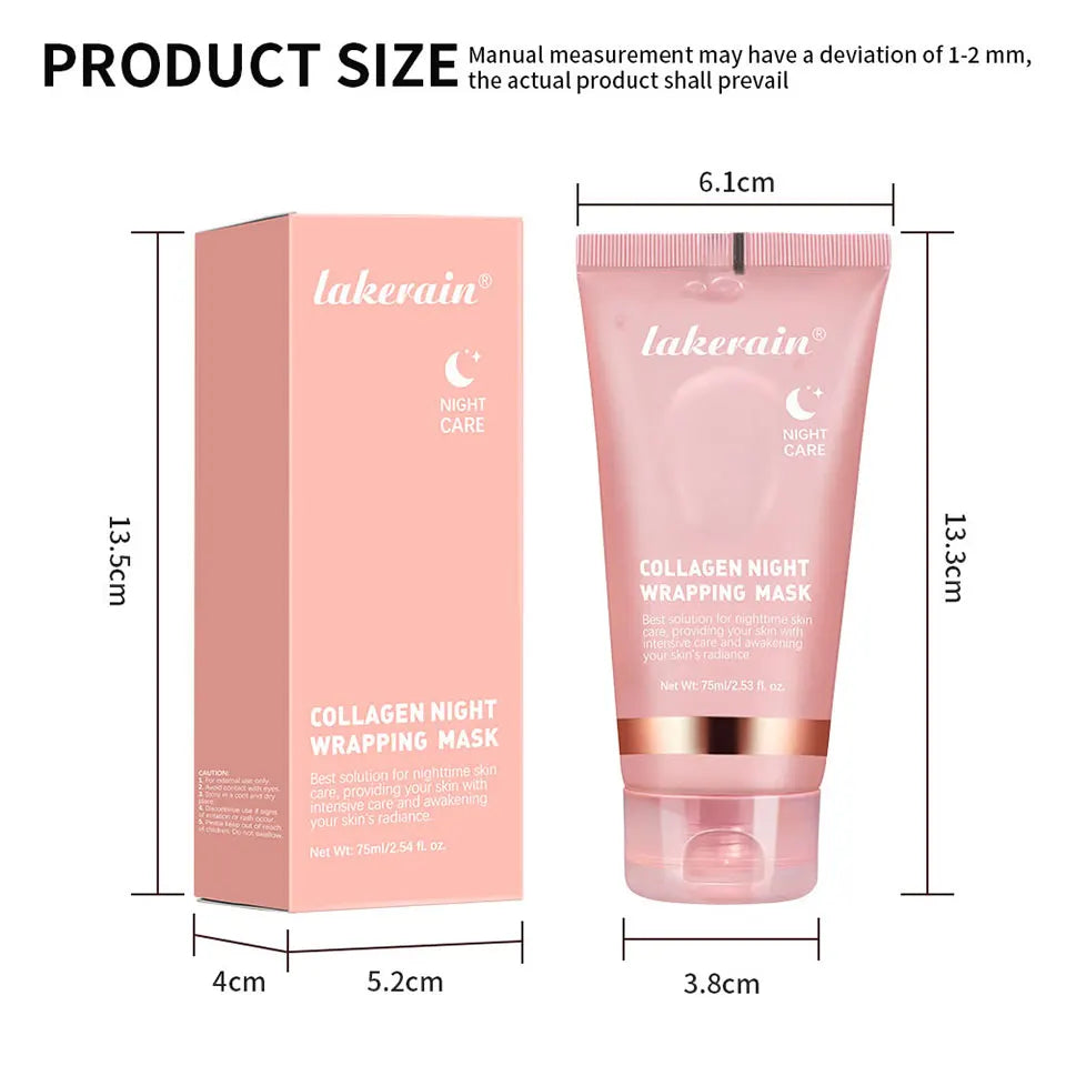 75ml Korean Collagen Overnight Wrapping Peel-Off Mask – Deep Hydration Night Care