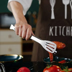 Non-Slip Stainless Steel Food Tongs – Kitchen & BBQ Clip