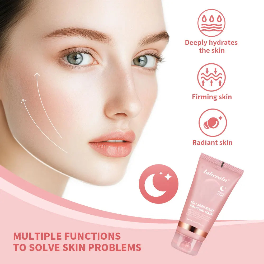 75ml Korean Collagen Overnight Wrapping Peel-Off Mask – Deep Hydration Night Care