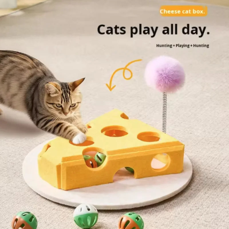 Interactive Cat Maze Puzzle Toy – Bell Ball Dig Hole Box