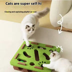 Interactive Cat Maze Puzzle Toy – Bell Ball Dig Hole Box