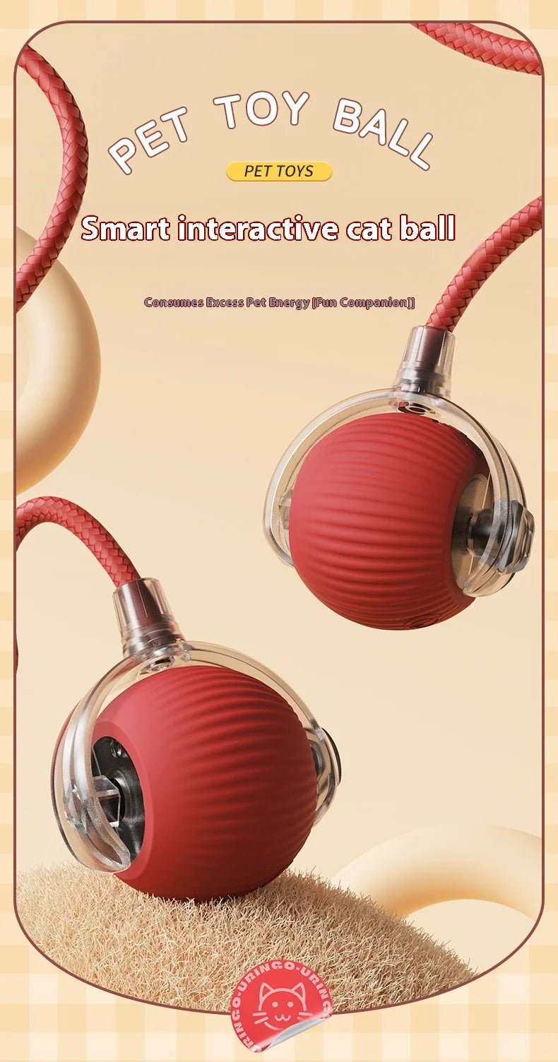 Automatic Rolling Cat Ball Toy – Smart Sensor Rechargeable