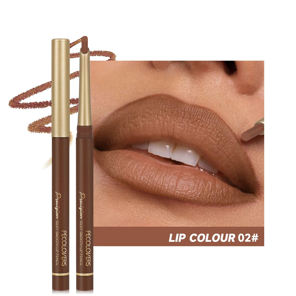 Matte 6-Color Lip Liner Pencil Set – Nude Brown Lip Contour
