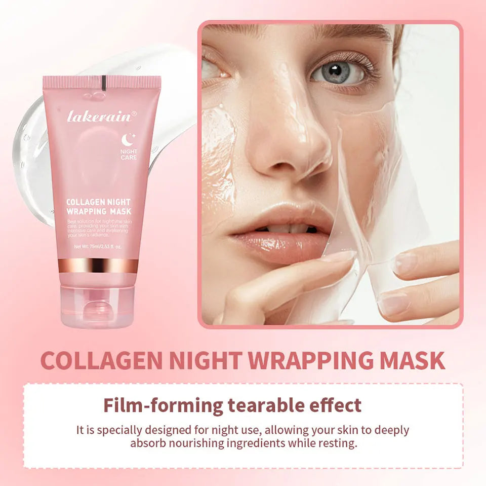 75ml Korean Collagen Overnight Wrapping Peel-Off Mask – Deep Hydration Night Care
