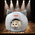 Winter Cozy Cat Bed – Deep Sleep Tent Nest for Small Pets